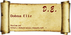 Dobsa Eliz névjegykártya
